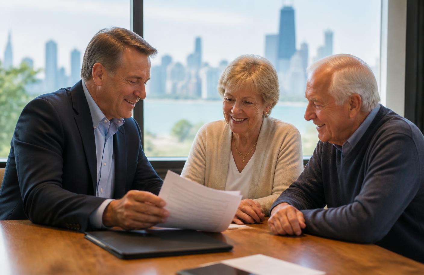 Couple near Lincoln Park celebrating a 65th birthday
